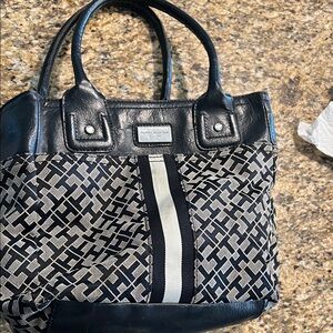 Tommy Hilfiger Black and White Tote Bag